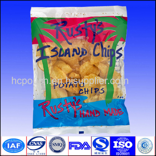 best price plastic potato chip bag with tear notch
