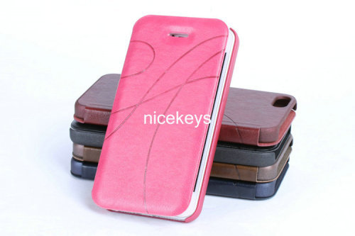 New Slim Flip PU Leather Case for Iphone 5 5s