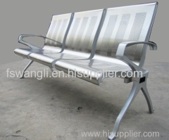 Stainless steel waiting chair for hospital, airport and station terminal