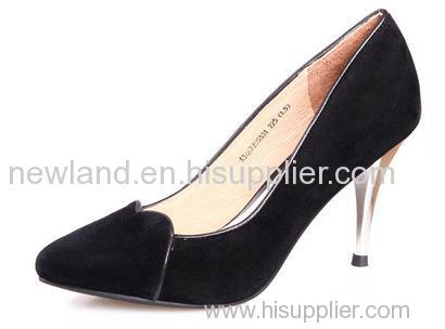 Ladies genuine leather suede pumps shoes