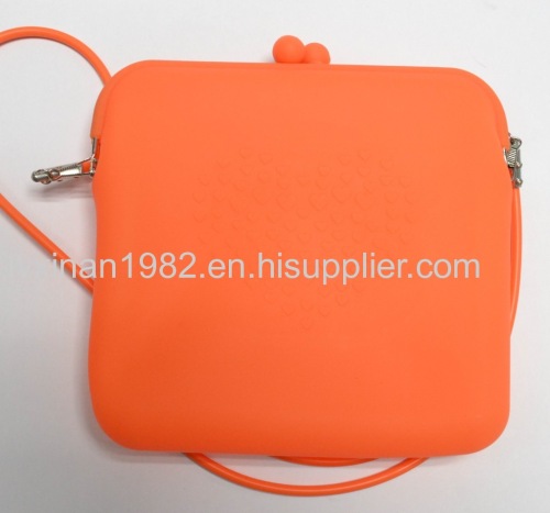 wholesale 2014 Brazil World Cup Silicone flower shoulder bag Messenger bag candy color cosmetic bag 