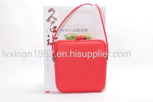 wholesale 2014 Brazil World Cup Silicone flower shoulder bag Messenger bag candy color cosmetic bag 