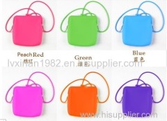 wholesale 2014 Brazil World Cup Silicone flower shoulder bag Messenger bag candy color cosmetic bag