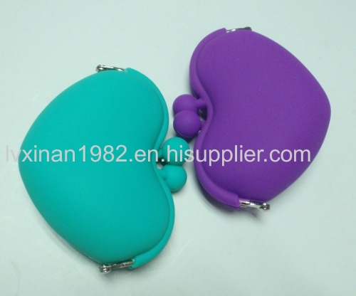 new candy-colored silicone purse  heart-shaped packet of silica on big promotion