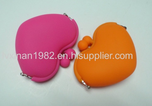 new candy-colored silicone purse  heart-shaped packet of silica on big promotion