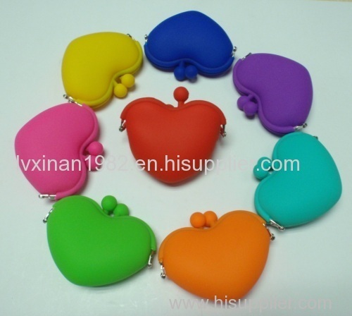 new candy-colored silicone purse heart-shaped packet of silica on big promotion