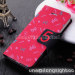 Bowknot Pattern Gridding Contrast Color Magnetic Snap Stand Leather Case For iPhone 5/5S