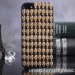 Gold Metal Skeleton Head Rivet Colorful Leather And TPU Case For iPhone 5/5S