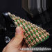 Gold Metal Skeleton Head Rivet Colorful Leather And TPU Case For iPhone 5/5S