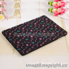 Bowknot Pattern Gridding Contrast Color Leather Case For iPad Air