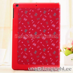 Bowknot Pattern Gridding Contrast Color Leather Case For iPad Air