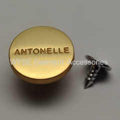 Plastic Inside Type Jeans Button Matt Gold