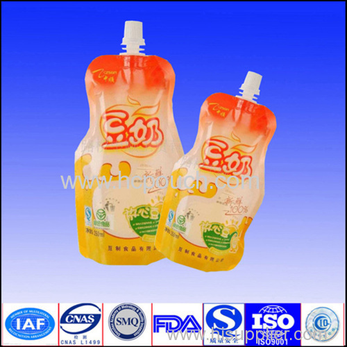 custom special shape pouch for jelly with spout