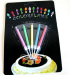 Colored flame birthday candles