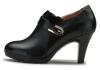 Ladies cow leather pumps with high heel;