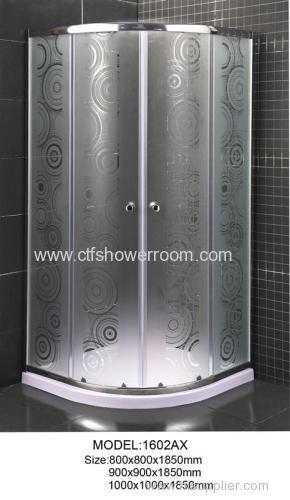 polished silver simple shower enclosure