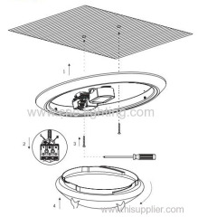 IP44 wetherproof flush mount led ceiling light with built-in microwave sensor detector (SMD5630)