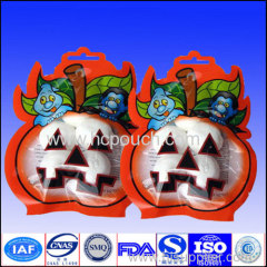 foil vivid pringting colorful bag Christmas Day shape pouch for candy