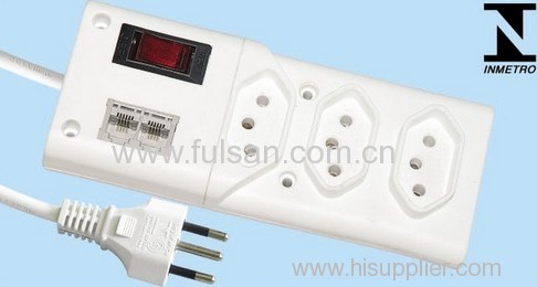 Brazil power strip with Inmetro approval