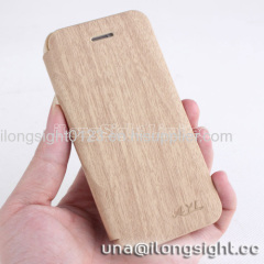 AYL Bamboo wood pattern PU leather case for iphone 5/5S