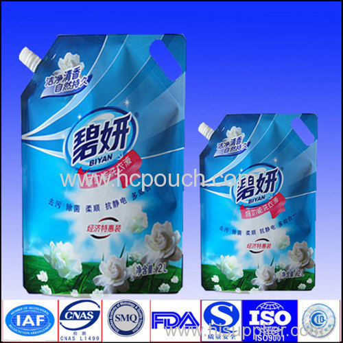 plastic stand up laundry detergent bag