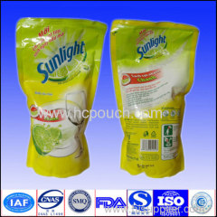 foil washing powdered bag with zipper