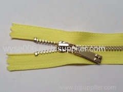 NO.3# Metal Zipper Auto Lock Close End Light Gold