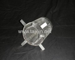 Titanium Anode Basket fits the 4 liter beaker MMO or Ti raw material