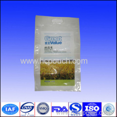 Quad-seal plastic bag for rice packing