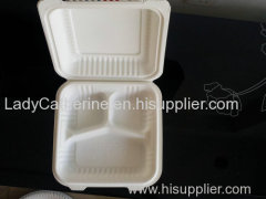 disposable biodegradable cornstarch clamshell takeout box