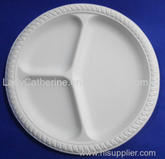 Disposable biodegradable cornstarch plate