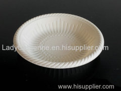 Disposable biodegradable cornstarch plate