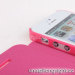 AYL pure color smoothly flip leather case for iphone 5/5S --rose red