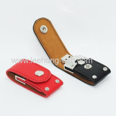 Super quality leather pen drive key chain