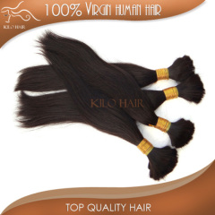2014 the best selling hair products 100% unprocessed human hair bulk no weft straight indian human hair braiding