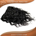 Unprocessed virgin clip-in hair extensions deep curly and silky straight wave indian human hair mix length 12-28inch