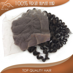 New arrival fashion styles top lace closure deep curly indian hair full cuticle human hair grade 5A