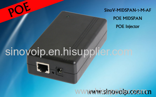 48V single port 802.3af standard desktop poe splitter injector
