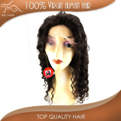 Peruvian human hair full lace wigs 100% unprocessed cheap hair bundles 3pcs lot deep curly hair