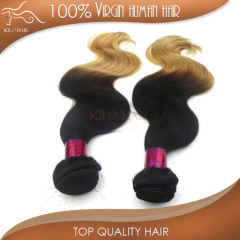 Virgin brazilian nhuman hair body wave two tone human hair extensions mix length 14-24inch stock