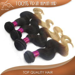 Virgin brazilian nhuman hair body wave two tone human hair extensions mix length 14-24inch stock