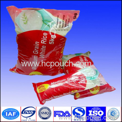 Plastic Rice packaging pouch with zipper