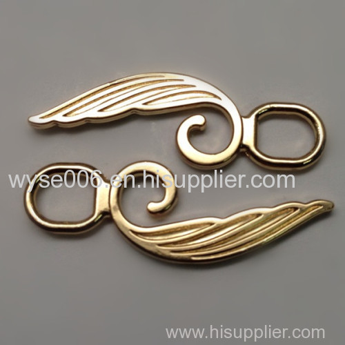 Alloy Puller Shiny Gold Color Wing Shape