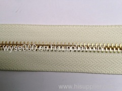 NO.5# Metal Zipper Long Chain Shiny Gold