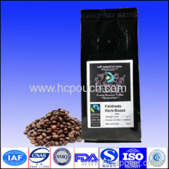 Side gusst foil Coffee bags with valve (heat seal)