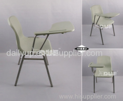 sturdy stacking lecture chair with note taking table trendy and light in weight