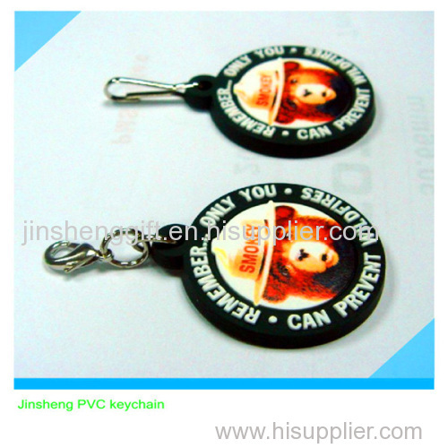 custom CMYK printing soft PVC keychain