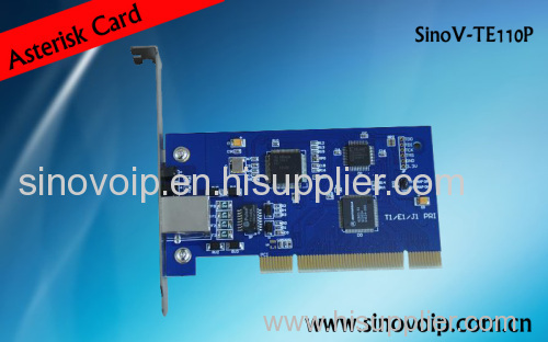 Well-content single port digium TE110P card asterisk E1 PRI Card with PCI interface
