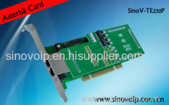 2port pri E1 card T1 card asterisk TE230P pci express card