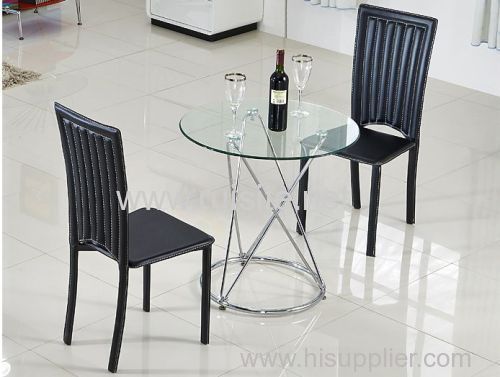 Transparent Round Glass Dining Table